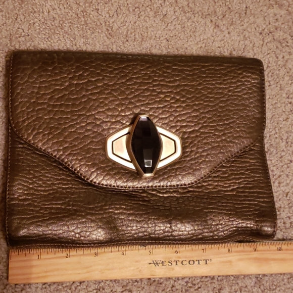 Alexis Hudson Handbags - Bronze Alexis Hudson Large Clutch